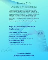 Yoga for Backcare Jan March 2026: Backcare Yoga & Breath Exploration