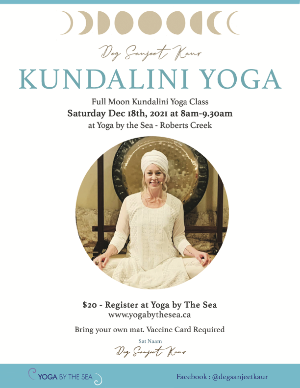kundalini YOGA POSTER Elin: Full Moon Kundalini Yoga with Deg Sanjeet Kaur 