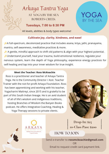 Arkaya Tantra Yoga at Yoga By the Sea Poster 20250919 163013 0000: Arkaya Tantra Yoga