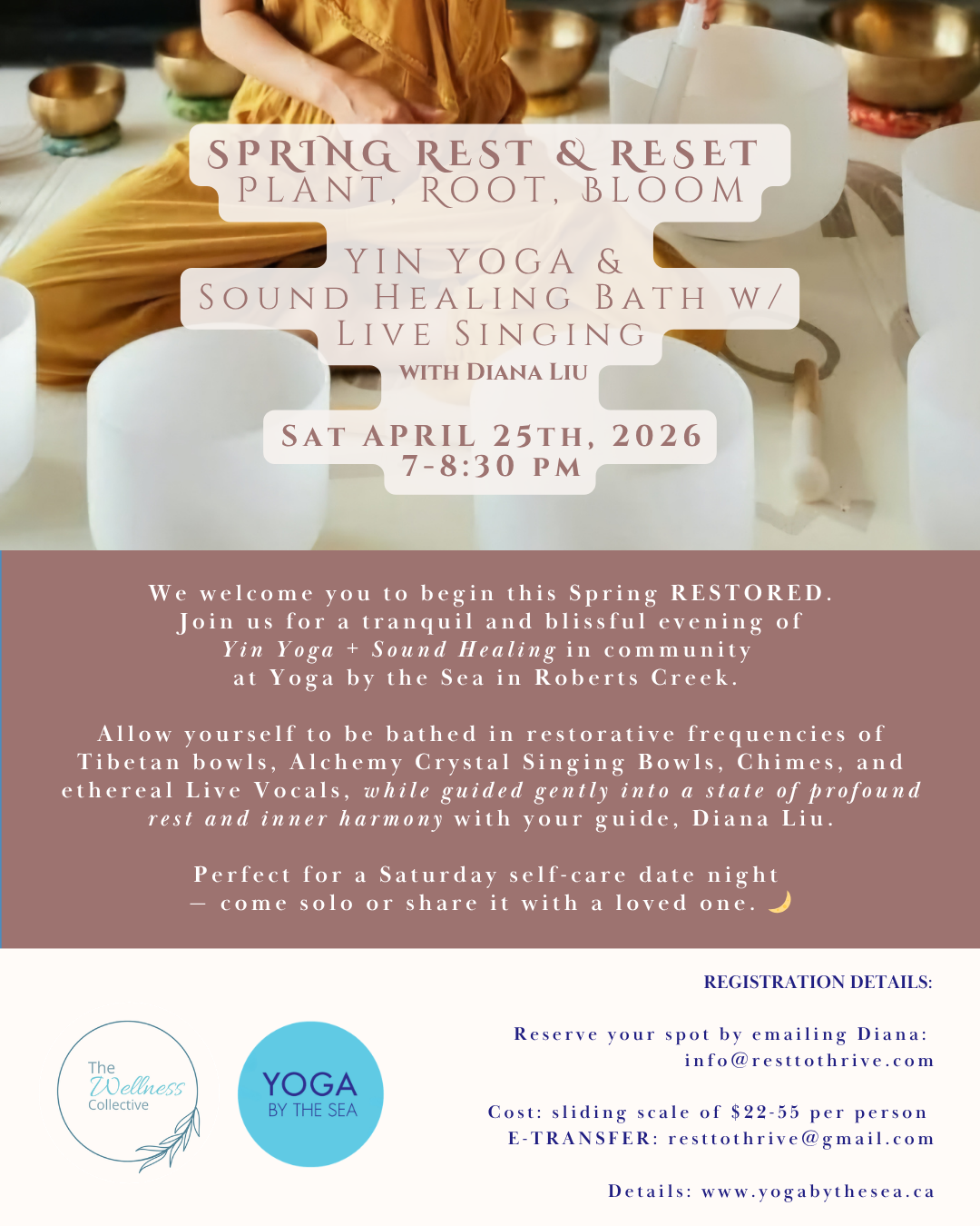 SPRING REST & RESET: Yin Yoga + Sound Healing Bath w/ Live Singing ...